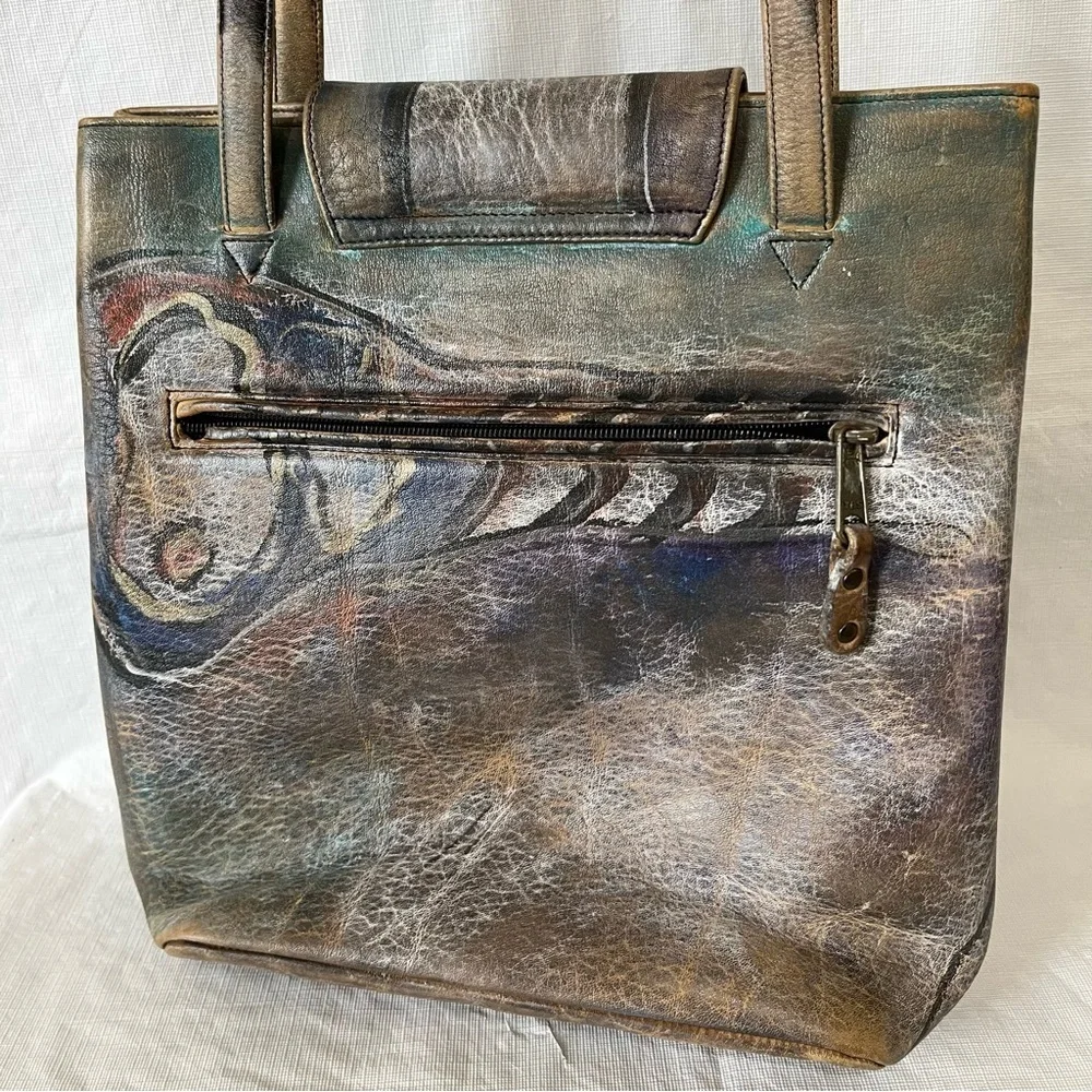 Jane Yoo Wearable Art Leather Shoulder Bag